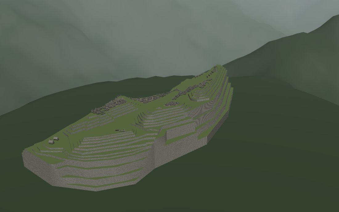 Connected architectural reconstruction of the Machu Picchu citadel